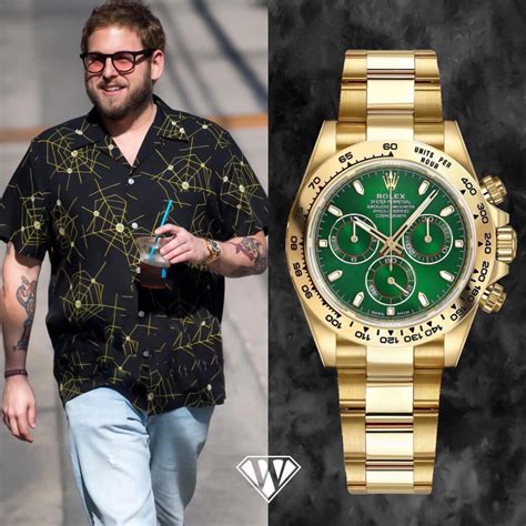 jonah hill green rolex|rolex daytona dial.